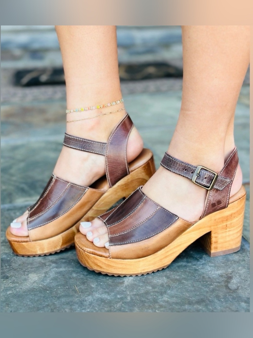 Bed Stu Jetsetter Clog Sandals Cold Brew Rustic NEW